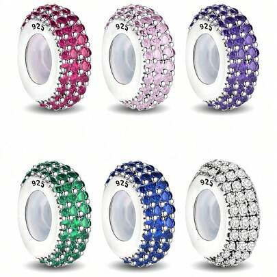 1PC Fashionable Sparkling Full Of Diamond Beads Fit For Women Bracelets Bangles DIY Jewelry Making And Daily Outfit Matching Jewelry Decoration For Girls