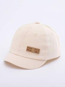 1pc Kids Canvas Bear Tag Baseball Cap, Lightweight Sun Protection Hat For Boys And Girls, Casual Outdoor Accessory, Suitable As Gift - Multicolor - View 8