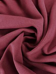 EARO Chic Women's Burgundy Long Layered Maxi Skirt, Elastic High Waist Casual Flowy A-Line Skirt - Burgundy - View 4