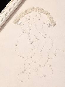 1pc Handmade Pearl Pendant Tassel Hair Clip, Beautiful Cross-Border European And American Style Hair Accessory For Wedding, Party, And Bridal Hairstyles