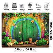 Happy Saint Patrick's Day Photography Background - Irish Clover Photo Background - Saint Patrick's Day Background - Decorative Vinyl Suitable For Saint Patrick's Day Theme Parties - Multicolor - View 11