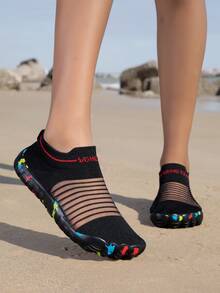 Outdoor Beach Shoes - New Lightweight Fitness Shoes, Yoga Shoes, Non-Slip Soft Bottom, Wear-Resistant Quick-Drying, Wading Shoes, Diving Swimming Shoes - Black - View 2