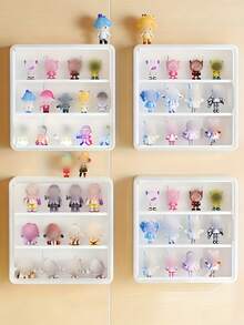 Estantería de pared para almacenamiento y exhibición, vitrina transparente para figuras de acción, unidad de estantería - Multicolor - Ver 5