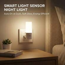 Intelligent Light Sensor LED Night Light, Automatic Switch Soft Light, Plug-In, Bedroom Hallway Staircase Nightlight, Cylindrical Shape - EU C Type Plug(220-240V) - View 2