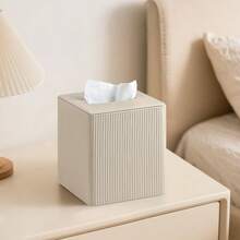 Faux Leather Tissue Box Cover, Roman Column Texture - Square Design, 3 Color Options, Universal Size Fits Most Tissue Boxes, Ideal For Home Spaces (Living Room, Bedroom, Study, Bathroom, Dining Room) - Multicolor - View 6