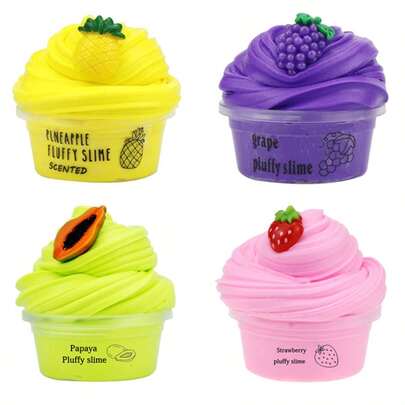 Đồ chơi slime trái cây AMZ mới, bùn, bùn xốp, bùn màu, bùn bơ, phụ kiện dứa, quà tặng ngày lễ, quà sinh nhật, quà tặng, đồ chơi bóp cho thanh thiếu niên, quà tặng ngày Valentine.