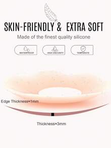 1/3/5 Pairs Silicone Invisible Breast Petals, Nipple Cover Bra Accessories Suitable For Low-Cut Evening Dresses, Floral Design, Reusable, Anti-Slip, For Bridal Photography, Wedding Accessories - Multicolor - View 5