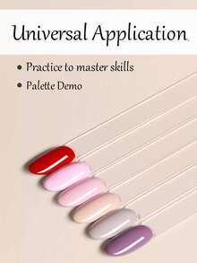 200pcs Transparent Nail Polish Color Card Set - Oval Nail Sticks With Display Ring, Reusable Gel Nail Polish Color Practice Tool, Suitable For Home, Nail Salon And Professional Nail Art, Nail Care, Back To School Season - Clear - View 3