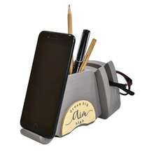 I'm Wood Multipurpose Eyeglass Phone Pen & Pencil Holder Stand Stationery Desk Organizer Accessories, For Home Office Desktop Decor Birthday Graduation Gifts "Dream Big Aim High" (Cat) - 貓 - 查看 3