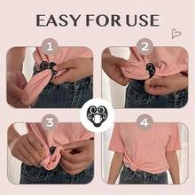 4pcs/10pcs Shirt Cinch Clips For Women - Adjustable T-Shirt Clips To Reshape & Style Outfits, Fashion Accessory (Black/White)