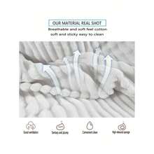 de puf suave para silla sin relleno, funda de sof de almacenamiento, funda de puf organizadora de juguetes de felpa para nios blanco, 5 pies 47 x 47 x 31.5 pulgadas - 5 pies 473473315 Blanco - Ver 3