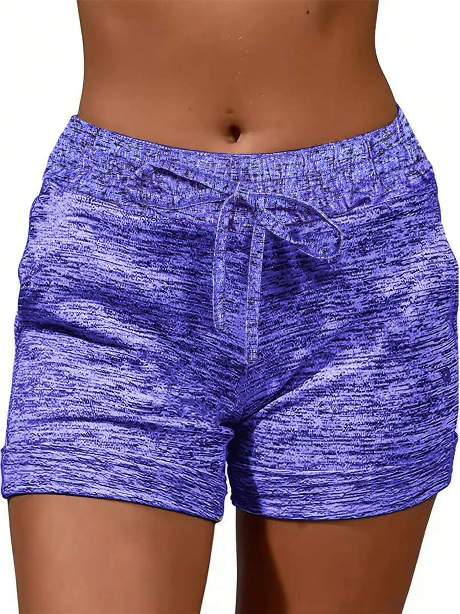 新款欧美时尚渐变色性感运动街头短裤，女士春夏款 - 紫色 - 查看 1