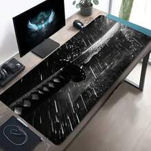 Mouse Pad Extra Grande com Padrão de Espada Samurai, Design de Estilo Anime Preto e Branco, Tapete de Mesa Fácil de Limpar, Lavável, Base de Borracha Antiderrapante, Bordas Costuradas com Precisão, Mouse Pad Ideal para Presente, Protetor de Mesa, Tapete de Vaidade, Lugar Americano, Tapete de Estudo, Tapete de Teclado, Múltiplos Tamanhos Disponíveis: 15,7*35,4 Polegadas (40*90 cm), Um Presente Ideal para Aniversários e Feriados - Tapete de Teclado de Computador, Tapete de Laptop, Adequado para Jogadores, Trabalhadores de Escritório e Estudantes, 1 Peça. - A - Visão 2