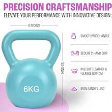 CYPNPesa Rusa de Cemento Pesas Rusas Kettlebells Pesas Rusas con Mango de mancuerna Disponible en Varios Pesos y Colores Ideales para Entrenamiento de Cuerpo Completo Entrenamiento de FuerzaFashion - 219614547 - Ver 6