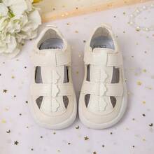 Toddler Girls' New Headband Sandals, Cute Floral Soft Bottom Baby Walking Shoes, Anti-Slip Anti-Kick Functional Sandals - Beige - View 2