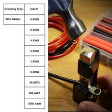 Electrical Wire Terminal Soldering Connector Crimping Pliers Crimping Tool Suitable For 16 To 4/0 AWG - Black - View 9