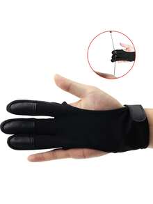 1只三指护指射箭手套，适用于反曲弓和复合弓，左右手通用，加厚指尖，方便携带，射箭练习必备配件，馈赠亲友的实用礼物