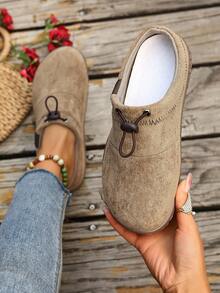 Women's Casual Slippers For Spring And Autumn, Non-Slip, Wear-Resistant, Lightweight And Comfortable Soft-Soled Women's Slippers, Suitable For Daily Wear And Indoor Activities - Khaki - View 3