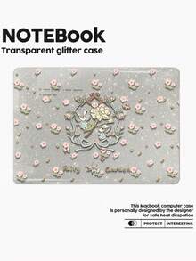 1 Piece, Rabbit Garden Pattern | Shiny Transparent Acrylic Ultra-Thin Laptop Case | Compatible With Air13 2025/Pro16 M3 M2 | Integrates Fingerprint Resistance, Shock Resistance, And Heat Dissipation | Essential Protective Case For Office And Study