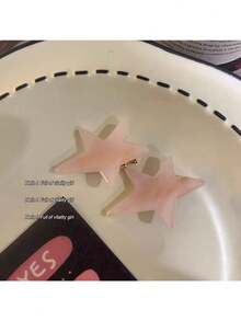 2/4个醋酸纤维不对称星形发夹，侧分刘海爪夹，女士发夹，发卡，发饰，发夹 - 彩色 - 查看 6