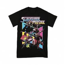 Camiseta creativa para hombres, ropa americana de moda con patrones modernos, con impresiones populares de metal pesado ruso y rock. - Negro - Ver 11