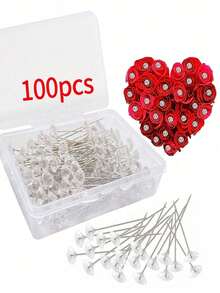 100Pcs Rhinestone Flower Stamens, Decoration For Weddings, Flowers For Valentine's Day, Suitable For Valentine's Day, Mother's Day, Graduation Season, Back To School Season, Birthday Parties And Other Flower Decorations - Multicolor - View 7