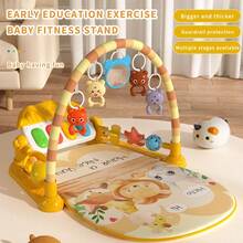 Hands-Free Baby Foot Piano Fitness Rack, Multifunctional 0-1 Year Old Baby Rattle Toy, Infant Foot Piano Toy [No Batteries Included, Requires 4 AA Batteries] - Multicolor - View 1