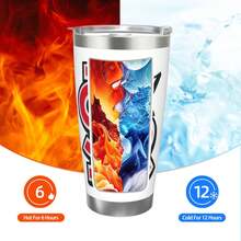 304 Stainless Steel Double Silver Edge Vacuum Insulated Drum 340g - Reusable Travel Cup With Stainless Steel Straw - This Is A Stainless Steel Water Cup About The St. Louis Baseball Cardinals  Theme - Leak Proof, Sweat Proof, Can Maintain Hot And Cold Temperatures For Hours, Frees Of Bisphenol A, Suitable For Car Cup Holders, Very Suitable For Match Days, Sports Events, Commuting, Office Rest And Outdoor Activities, Durable Double Wall Structure Fashionable Fan Gift - Silver - View 5