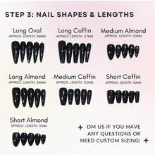 Professional Stiletto Press-On Nails - Peach Black Marble & Gold Flake 2026 Newest Handmade Removable Unique Fashion Statement Nail - CR204 - View 4