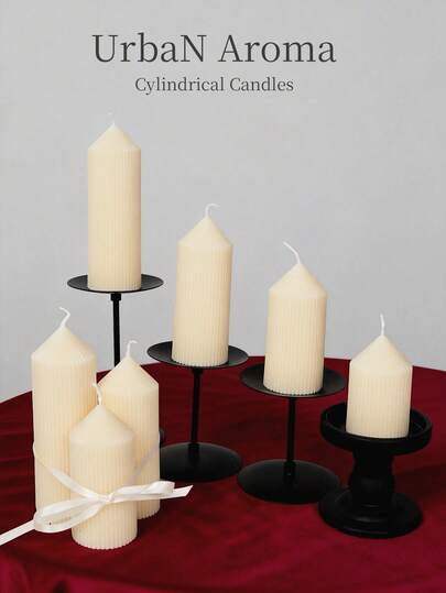 Roman Column Scented Candle Set, Soy Wax Fragrance Pillar Candles, Elegant Roman Pattern Modern Home Decor, Suitable For Bathroom, Living Room (Light Blue), Valentine's Day Home Decor Candles, Ramadan Pillar Candle Decorative Set, Party Candle Center Decor, Suitable For Gifting To Women, Best Friends, Winter Gifts