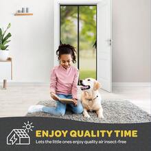 Hands-Free Mag.Netic Screen Door, Heavy Duty Fiberglass Se- Sealing Screen Door Mesh Protector, Pet & Kidsssss-Friendly, Stay-Open Buckle Keeps Bugs Out While Nature In, Fits Door Size (39.4\ X 82.7\) - 39.4inchx82.7inchinch-限量版 - 查看 7