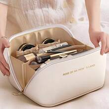 2026新款大容量双层防水PU皮化妆包，多功能旅行收纳包，化妆品收纳包，洗漱包，女士防水大容量旅行化妆包，旅行洗漱包，必备礼品收纳包，拉链收纳包，指甲油和化妆品收纳包，香水收纳包，旅行化妆包，指甲油收纳包。情人节礼物，节日礼物。 - 彩色 - 查看 9