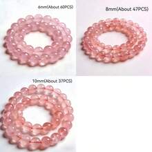 6mm/8mm/10mm Rose Quartz Beads Round Loose Beads Natural Rose Quartz Polished Round Smooth Gemstone Beads For Jewelry Making DIY Bracelet - Multicolor - View 8