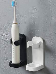 1pc/2pcs Electric Toothbrush Holder Wall Mount Rack, Home Toothbrush Organizer Stand, Razor Holder - Multicolor - View 2