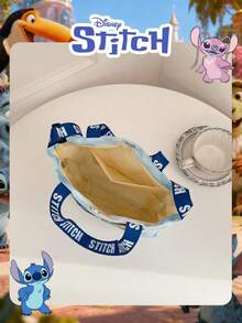 Disney 1个官方授权的史迪奇图案方形包，糖果包，可爱卡通女孩手提包，轻便单肩包，可调节肩带斜挎包，适合日常/外出/装手机/钱包和小件必需品 - 彩色 - 查看 6