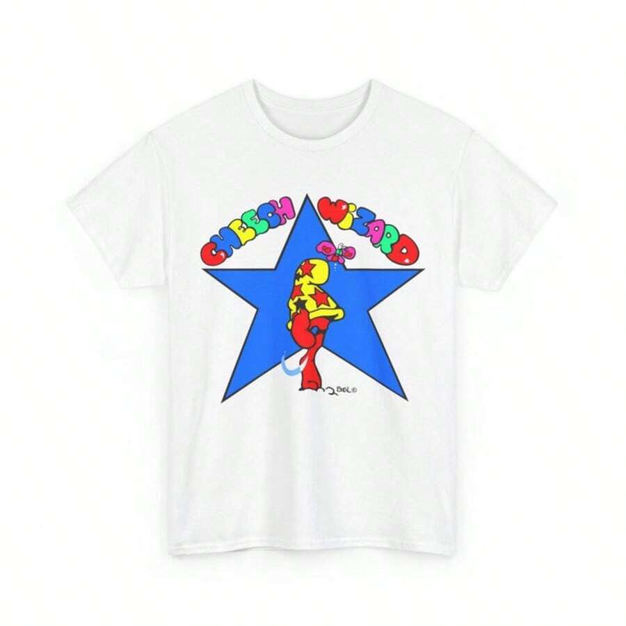 Graphic T-Shirt, Retro Cartoon Tee, Comic Book Fan Gift Cheech Wizard - White - View 1