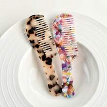 1pc Portable Acetate Hair Comb, High-Quality Hair Accessory Tool For Travel, Daily Use, And Gifts ,Hair Styling Kit ,Hair Tool For Barber Salon Home Beauty Travel Essential,Hair Products,Hair Cares, Hair Brush Hair Accessories - Multicolor - View 11