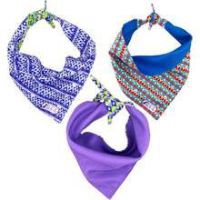 Set 3 Bandanas para Perro Doble Vista 6 Looks Diferentes. Paliacates artesanales para Mascotas, Accesorios para Perros pequeños, medianos y Grandes. Regalo Paquete 3 pañuelos (Piñata, Small),40054502 - Multicolor - Ver 5