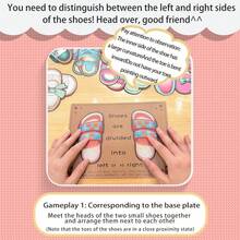 1 Set Left & Right Shoe Matching Educational Toy, Paper Craft Learning Tool For Kids, Preschool & Elementary School - Multicolor - View 5