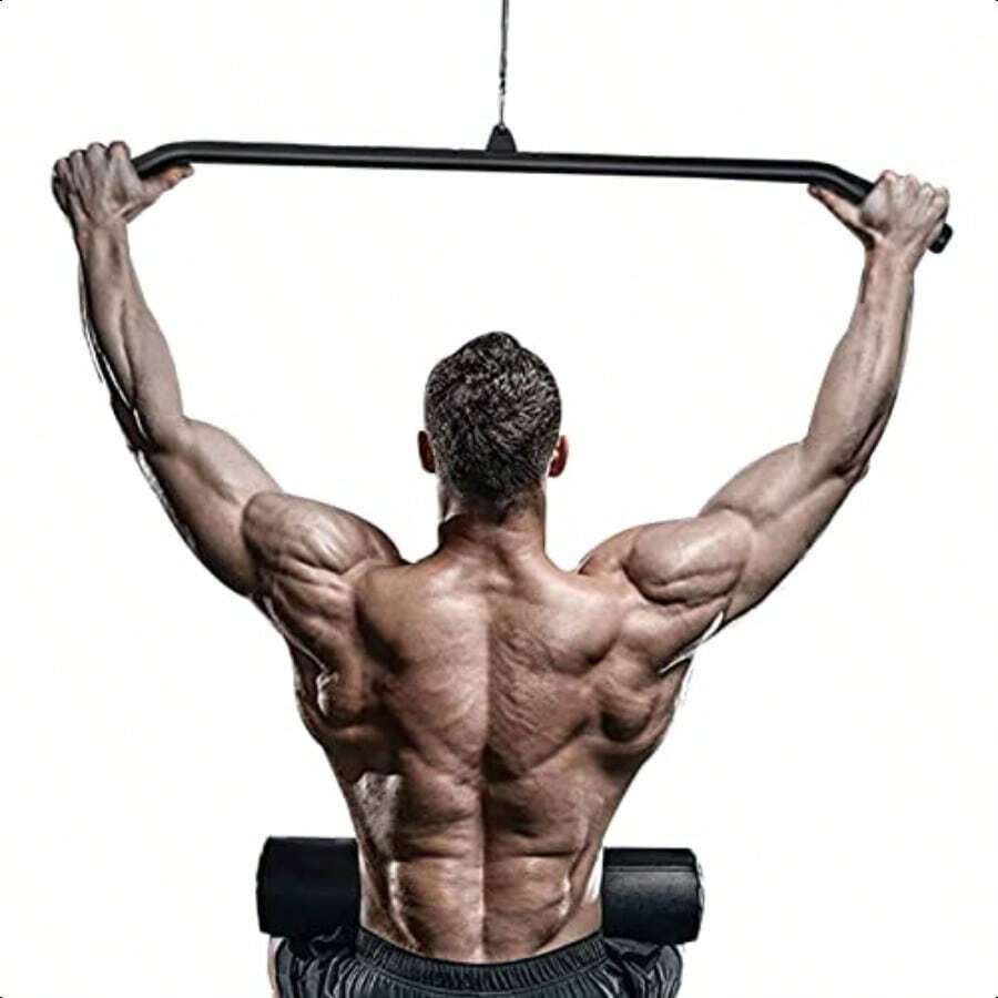 ccV3VOGUE Barra De Tracción De Bíceps Y Tríceps Barra De Tracción Maquina Musculacion En Casa Poleas Gimnasio Accesorio De Cable De Culturismo para Entrenamiento De Extensión De Trícepsnn - 31 pulgadas - Ver 1