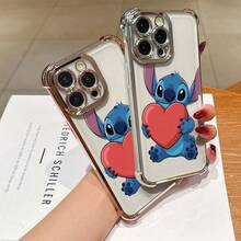 This Disney Lilo & Stitch Phone Case, Featuring Cartoon Characters Like Stitch And Angel, Boasts A Cute And Playful Design, A Simple And Stylish Appearance, And A Smooth And Comfortable Feel. It Offers Camera Protection, A Transparent And Fashionable Back Panel, And Reinforced Corners For Effective Drop Protection, Making It An Ideal Choice For Young People. This Phone Case Is Compatible With IPhone 17/16/15/14/13/...12/11/XR/XS/X Series And SamsungGalaxy S22, S23, S24, And S25 Series Phones. It's The Perfect Gift For Friends And Family. - 紫色 - 查看 5