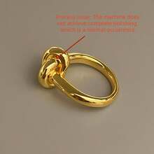VKHK 1pc Glamorous Rhinestone Decor Knotted Ring, Suitable For Women's Daily And Wedding Wear, Valentine's Day Gift - Multicolor - View 7