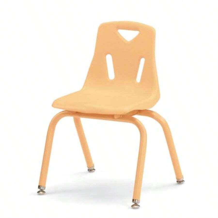 Berries 8124JC1251 Stacking Chair with Powder-Coated Legs 14" Height Camel - como en la foto - Ver 1