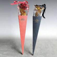 1pc Eternal Life Realistic Rose Bouquet, Romantic Pocket Bouquet For Couples, Friends, Birthday, Valentine's Day, Mother's Day, Realistic Flower Gift, Holiday Small Gift, New Year Valentine's Day Creative Gift - Multicolor - View 1