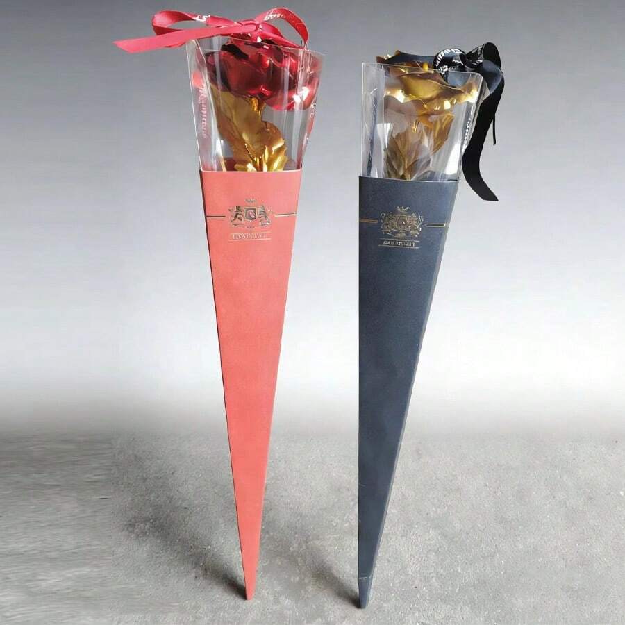 1pc Eternal Life Realistic Rose Bouquet, Romantic Pocket Bouquet For Couples, Friends, Birthday, Valentine's Day, Mother's Day, Realistic Flower Gift, Holiday Small Gift, New Year Valentine's Day Creative Gift - Multicolor - View 1