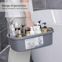 CYPNCesta Grande de Almacenamiento para Ducha Organizador de Suministros de Limpieza Con Asa Cesta de Almacenamiento de Plástico Organizador Portátil para Herramientas de Baño Recámara CocinaFashion - 219749568 - Ver 4