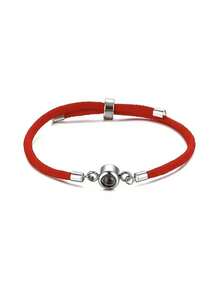 1 Customized Photo Projection Bracelet, Stainless Steel Color Woven Couple Bracelet, Suitable For Women, Couples, Families, Photo Memories - Multicolor - View 18