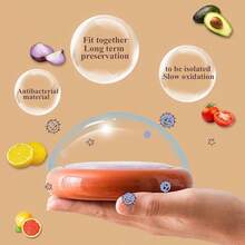 4pcs Vegetable & Fruit Preservation Covers, Transparent Food Wrap Lids, Refrigerator & Freezer Airtight Sealing Covers - Multicolor - View 6