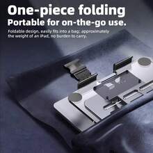 360° Rotation Tablet Stand For IPad, Adjustable Foldable Tablet Holder, Alloy+Acrylic Stand Compatible With IPad Pro/Air/ Mini - Clear - View 8