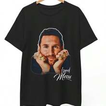 Retro Vintage 90s Graphic Lionel T-Shirt, With Rings Tee, Soccer T-Shirt, Bootleg Sport Tee, Cotton Tee - 黑色 - 查看 1